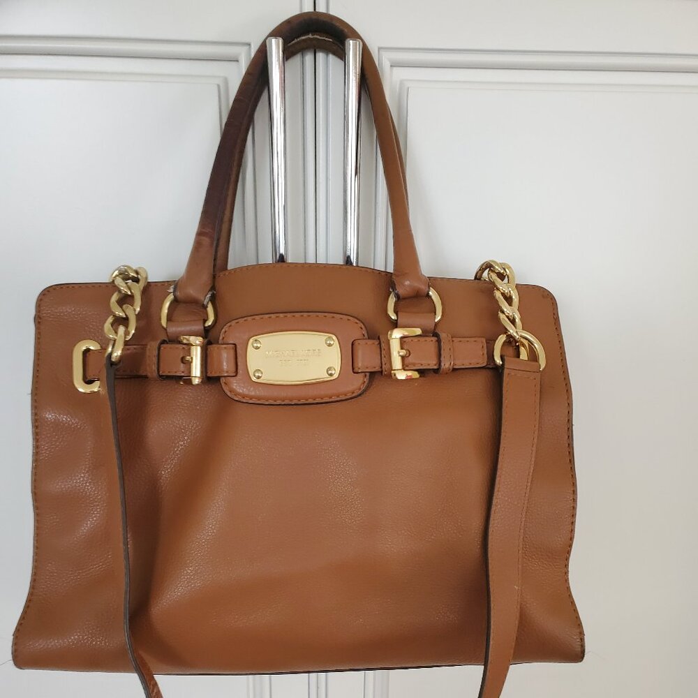Michael Kors Sawyer Satchel Natural Tan